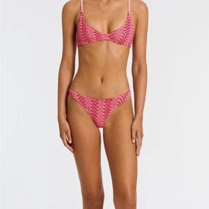 Triangl Pink Crochet Bikini